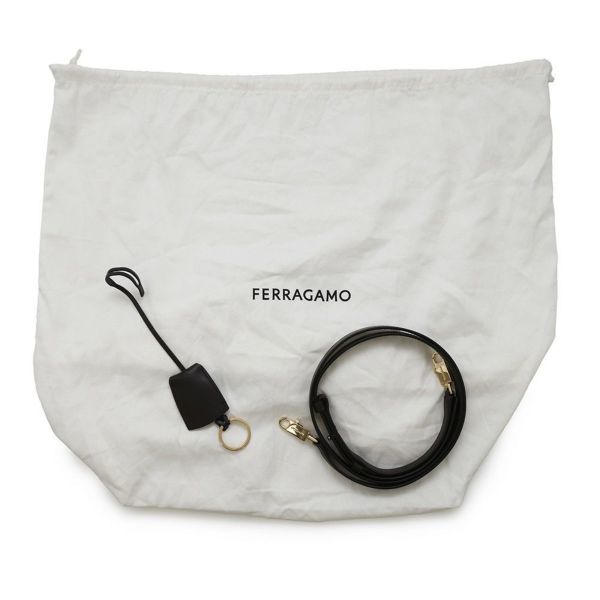 フェラガモ ハンドバッグ ハグ Hug S キャンバス カーフレザー 216377 Ferragamo 2way