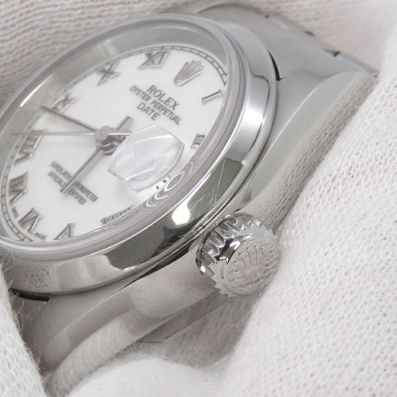 ロレックス オイスターパーペチュアル デイト D番 79160 ROLEX 腕時計 白文字盤 ローマン