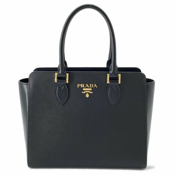 プラダ ハンドバッグ サフィアーノ レザー 1BA113 PRADA 2WAYショルダーバッグ 黒 アウトレット品