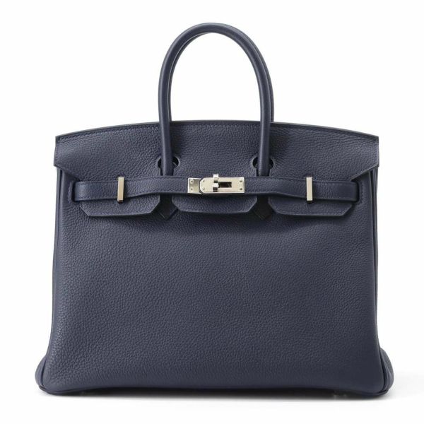 エルメス バーキン25 ブルーニュイ/シルバー金具 トゴ C刻印 HERMES Birkin ハンドバッグ