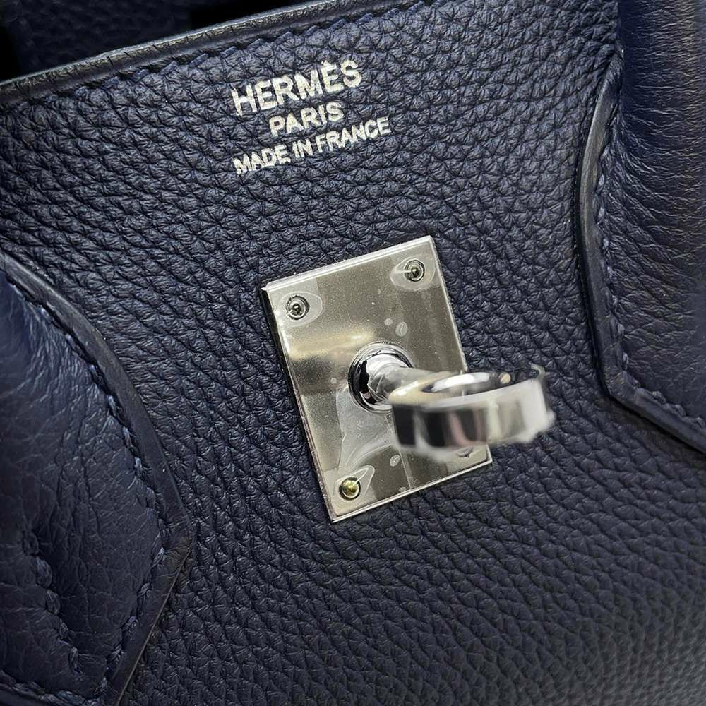 エルメス バーキン25 ブルーニュイ/シルバー金具 トゴ C刻印 HERMES Birkin ハンドバッグ