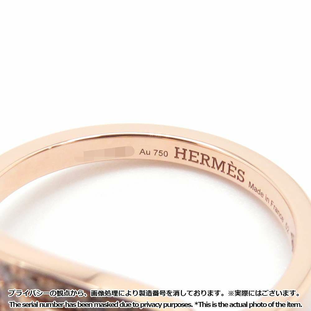 エルメス リング シェーヌ・ダンクル・コントゥールMM ダイヤモンド 33P 計0.21ct K18PGピンクゴールド リングサイズ52