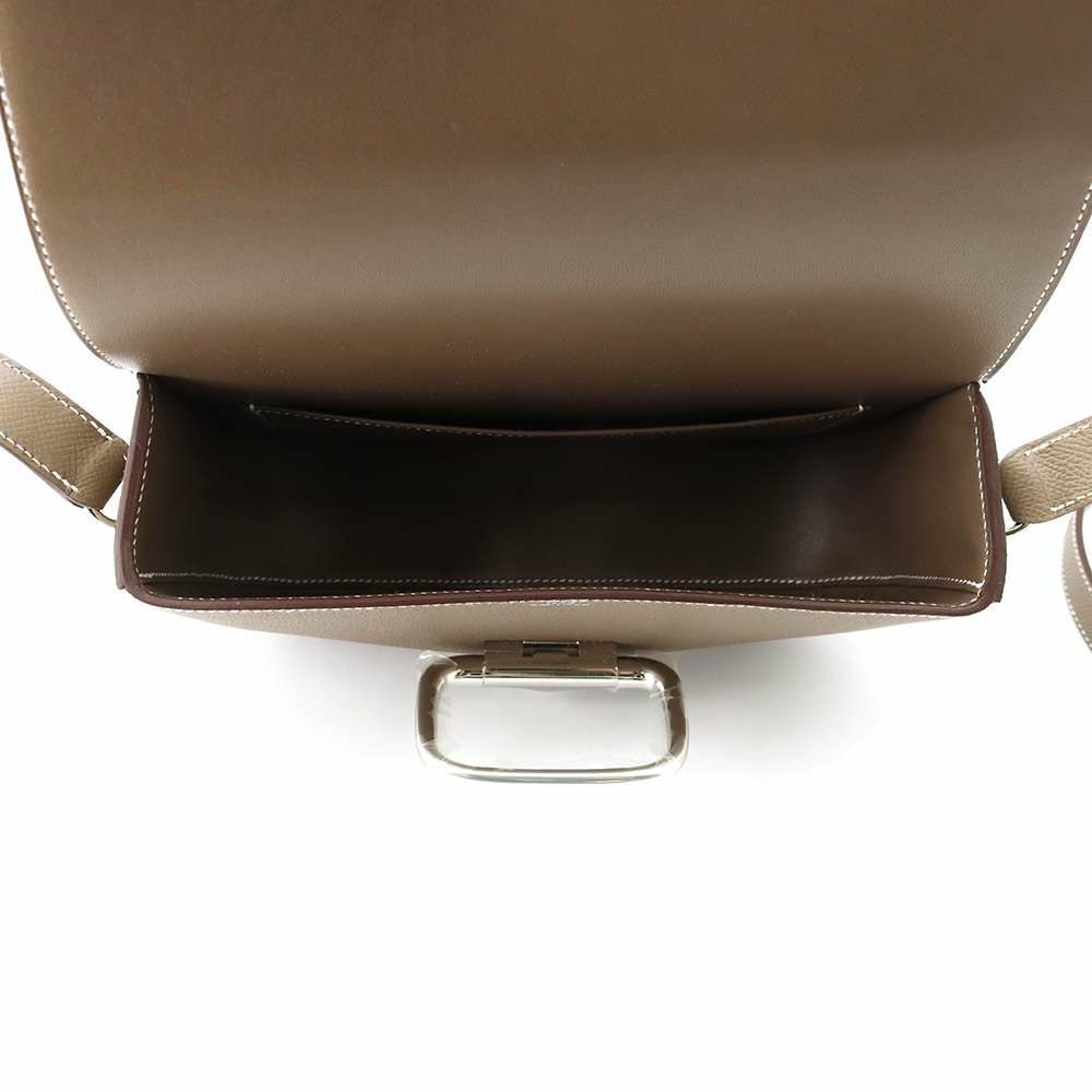 エルメス デッラ・カヴァッレリア エラン エトゥープ/シルバー金具 ヴォーエプソン B刻印