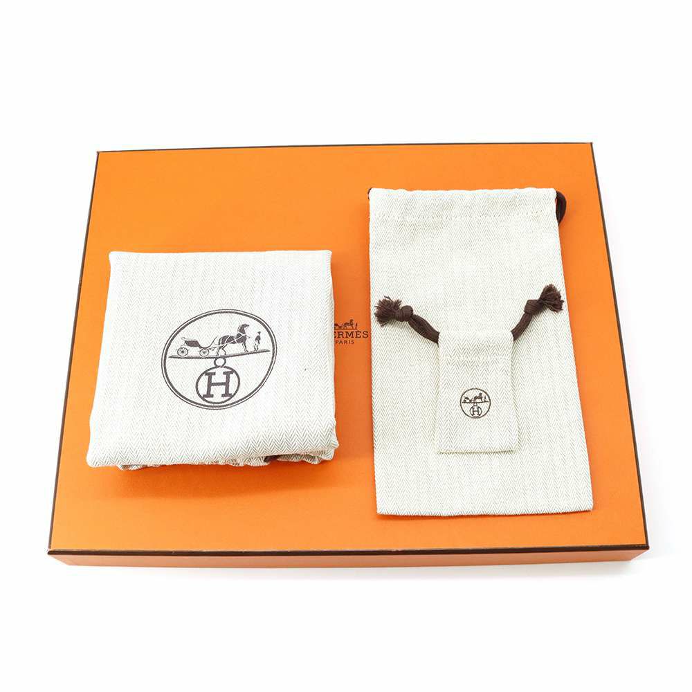 エルメス デッラ・カヴァッレリア エラン エトゥープ/シルバー金具 ヴォーエプソン B刻印