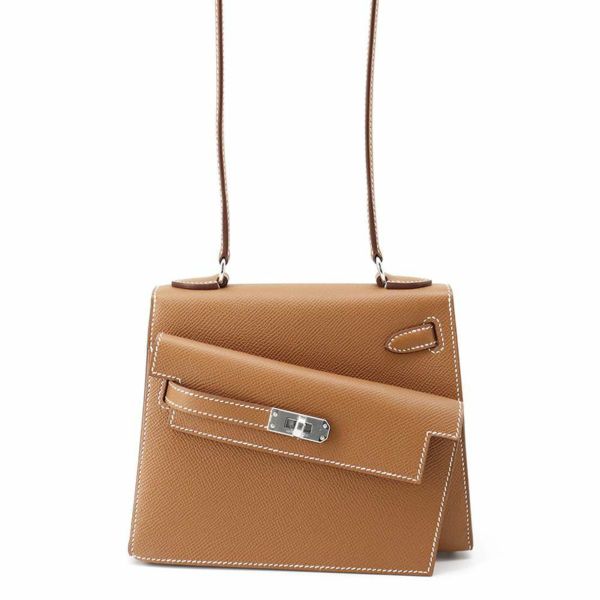 エルメス ショルダー バッグ ケリー20 無秩序 外縫い ゴールド/シルバー金具 エプソン W刻印