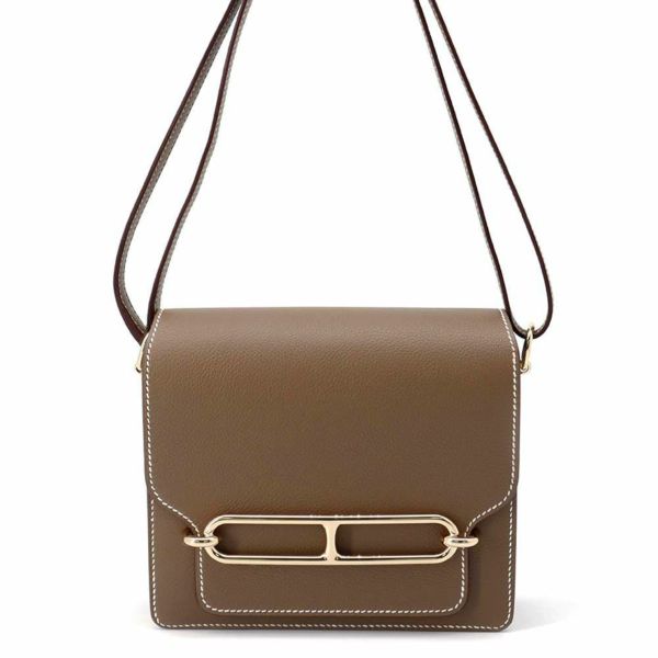 エルメス サック ロウリス ルリ ミニ エトゥープ/シャンパンゴールド金具 スイフト W刻印 HERMES バッグ