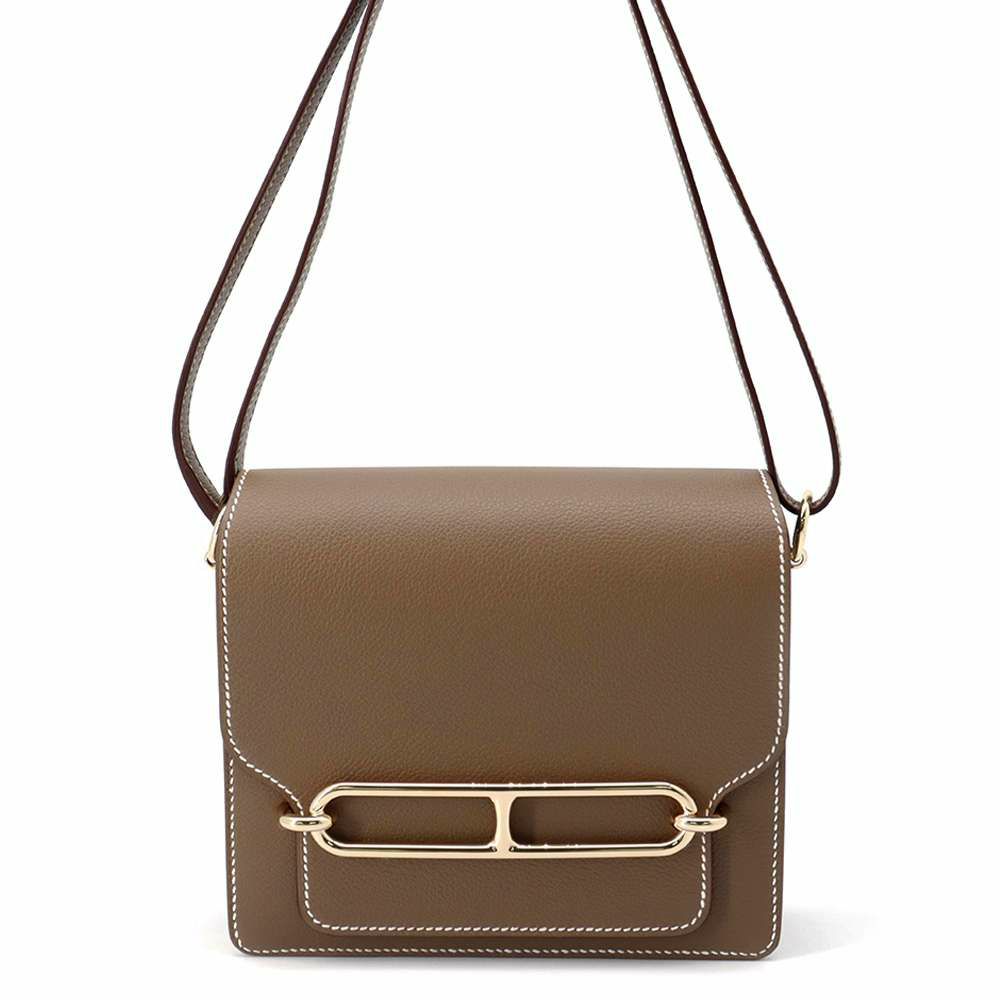 エルメス サック ロウリス ルリ ミニ エトゥープ/シャンパンゴールド金具 スイフト W刻印 HERMES バッグ