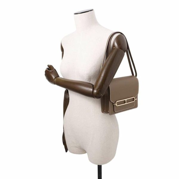 エルメス サック ロウリス ルリ ミニ エトゥープ/シャンパンゴールド金具 スイフト W刻印 HERMES バッグ