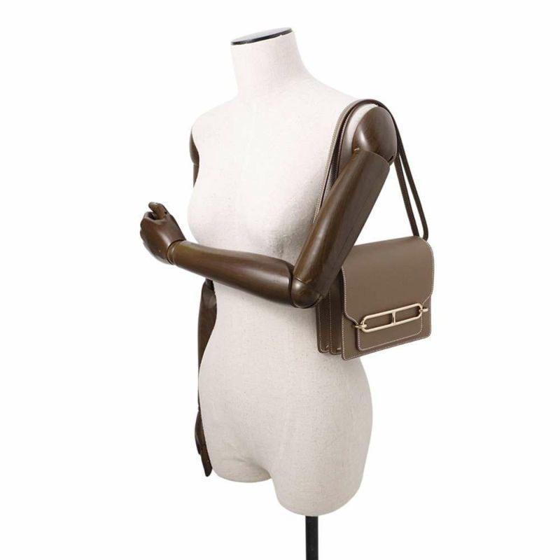 エルメス サック ロウリス ルリ ミニ エトゥープ/シャンパンゴールド金具 スイフト W刻印 HERMES バッグ