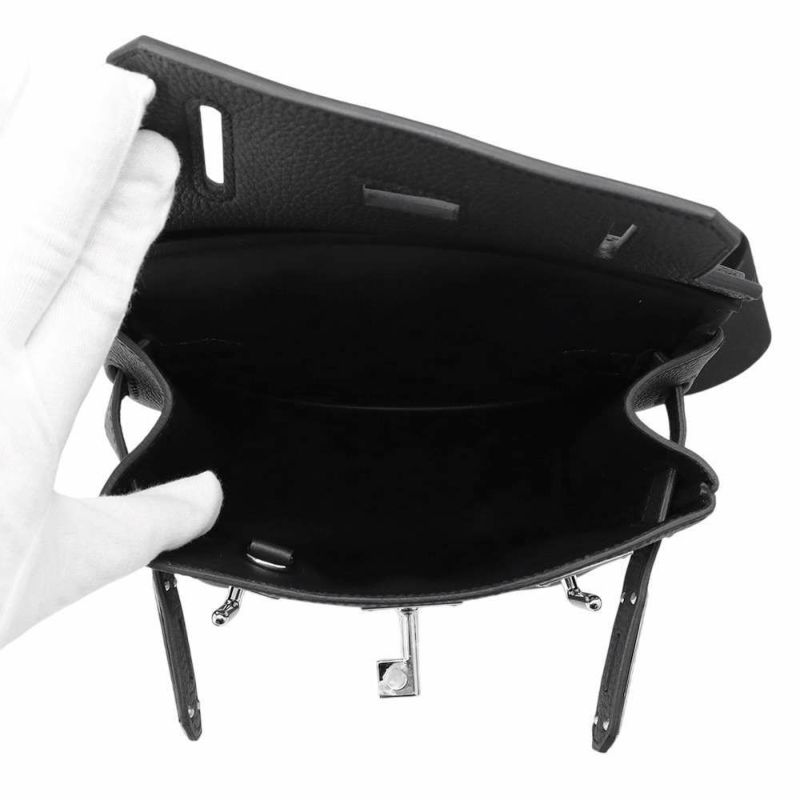 エルメス ボディバッグ ケリー アッカドPM ブラック/シルバー金具 トゴ W刻印 メンズ 黒