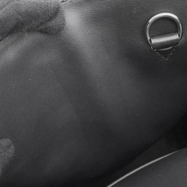 エルメス ボディバッグ ケリー アッカドPM ブラック/シルバー金具 トゴ W刻印 メンズ 黒