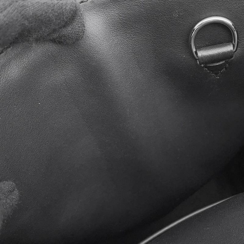 エルメス ボディバッグ ケリー アッカドPM ブラック/シルバー金具 トゴ W刻印 メンズ 黒