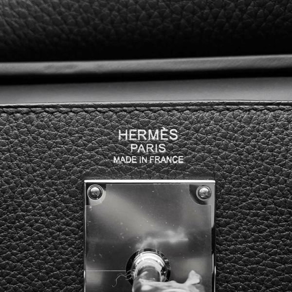 エルメス ボディバッグ ケリー アッカドPM ブラック/シルバー金具 トゴ W刻印 メンズ 黒