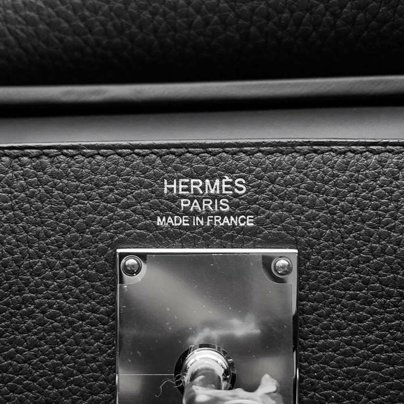 エルメス ボディバッグ ケリー アッカドPM ブラック/シルバー金具 トゴ W刻印 メンズ 黒