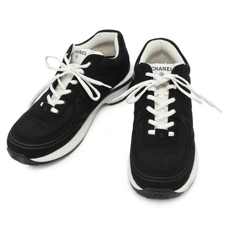 シャネル スニーカー ココマーク スエード メンズサイズ43 G45078 CHANEL 靴 黒