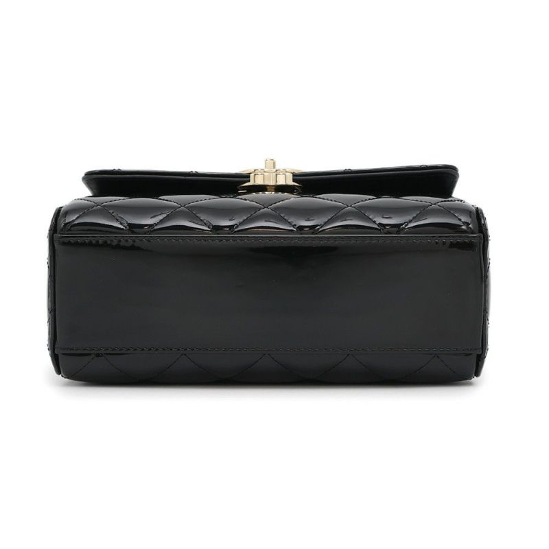 シャネル チェーンショルダーバッグ ココマーク マトラッセ パテント AS4511 CHANEL 黒