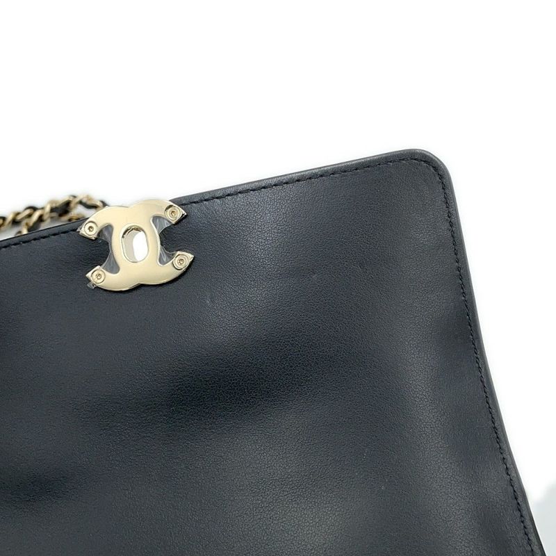 シャネル チェーンショルダーバッグ ココマーク マトラッセ パテント AS4511 CHANEL 黒