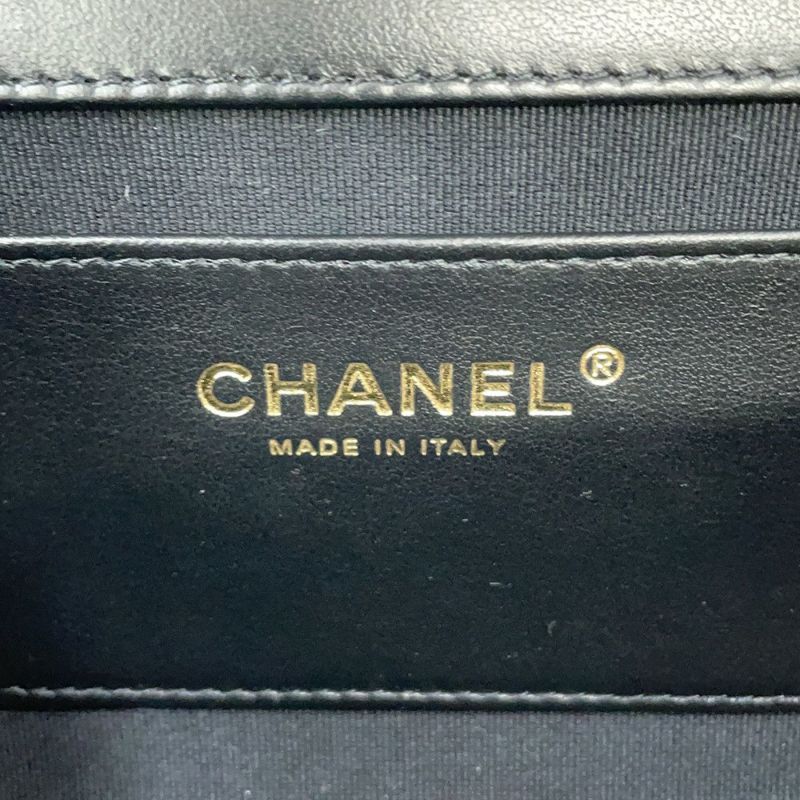 シャネル チェーンショルダーバッグ ココマーク マトラッセ パテント AS4511 CHANEL 黒