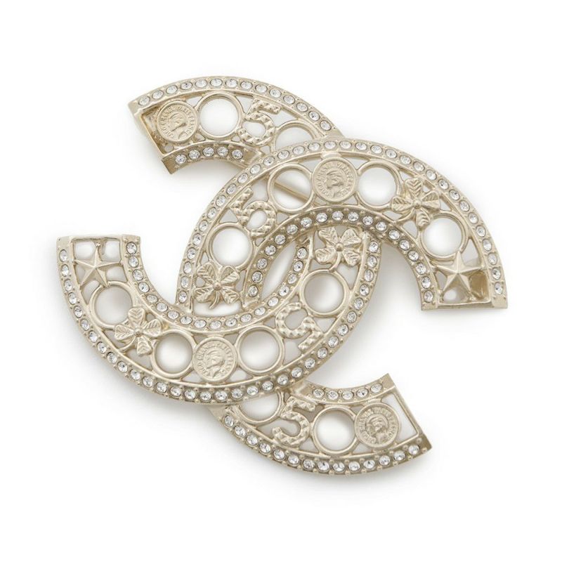 シャネル ブローチ ココマーク クローバー ストラス F24B ABE297 CHANEL アクセサリー ラインストーン