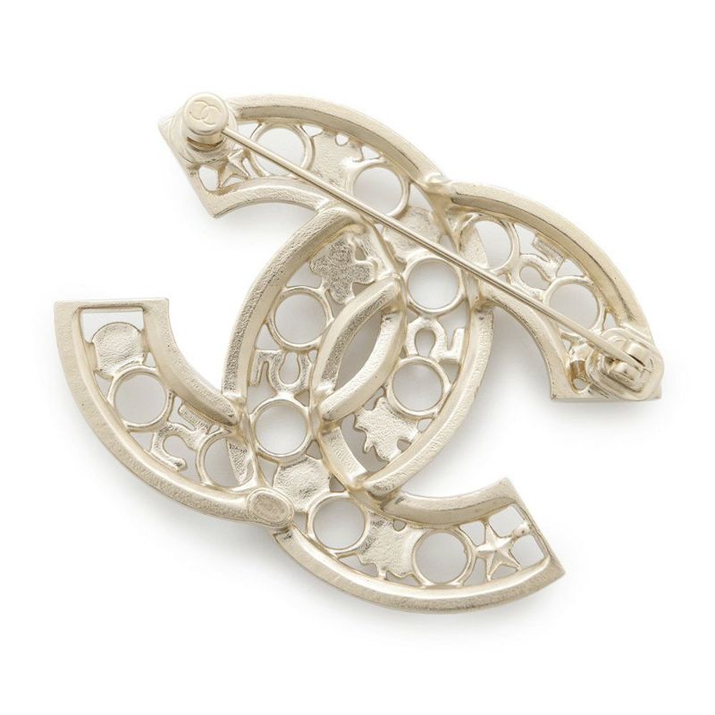 シャネル ブローチ ココマーク クローバー ストラス F24B ABE297 CHANEL アクセサリー ラインストーン