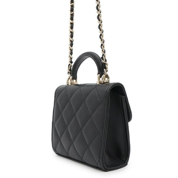 シャネル チェーンショルダーバッグ マトラッセ ココマーク チェーンクラッチ ラムスキン AP2682 CHANEL 黒