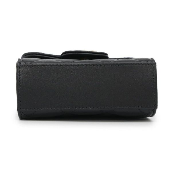 シャネル チェーンショルダーバッグ マトラッセ ココマーク チェーンクラッチ ラムスキン AP2682 CHANEL 黒