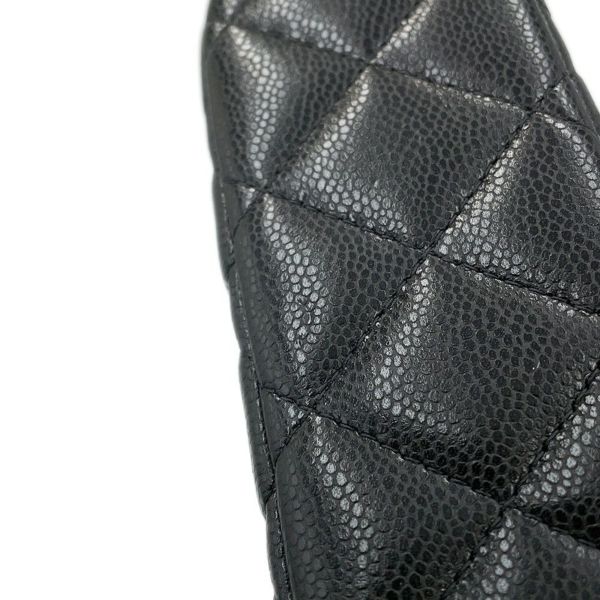 シャネル チェーンショルダーバッグ マトラッセ ココマーク キャビアスキン AP4016 CHANEL 黒
