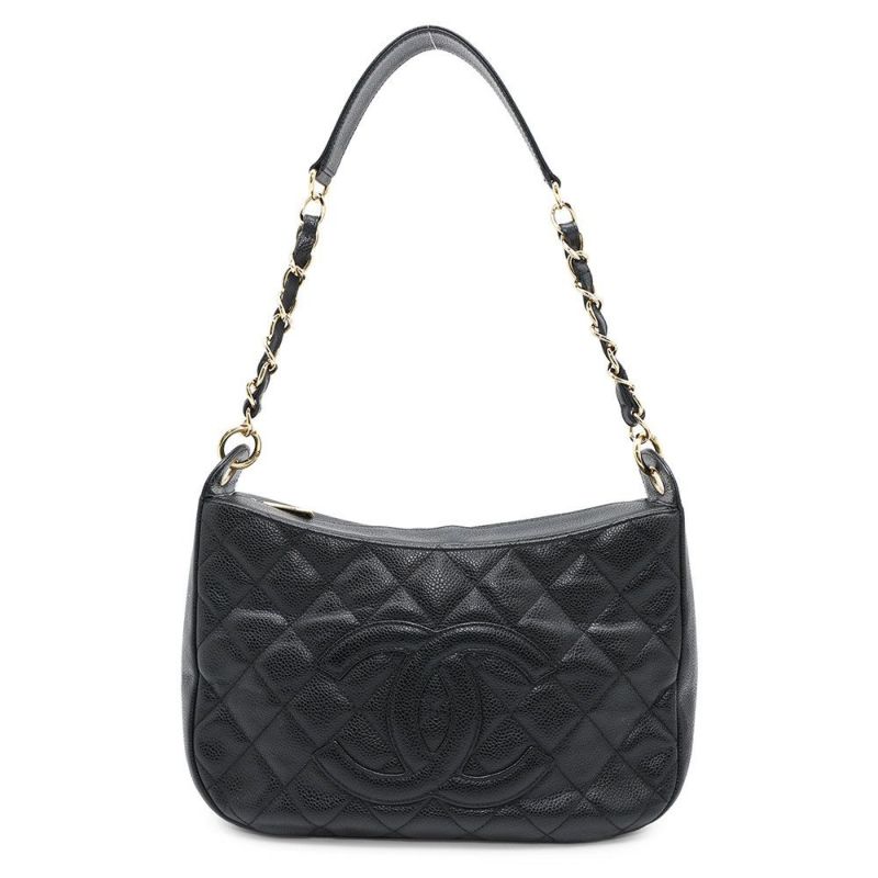 シャネル チェーンショルダーバッグ マトラッセ ココマーク キャビアスキン A20993 CHANEL ワンショルダー 黒