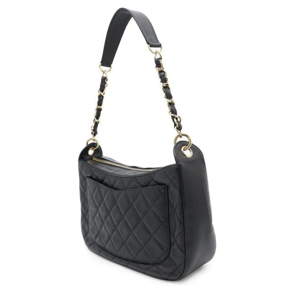 シャネル チェーンショルダーバッグ マトラッセ ココマーク キャビアスキン A20993 CHANEL ワンショルダー 黒