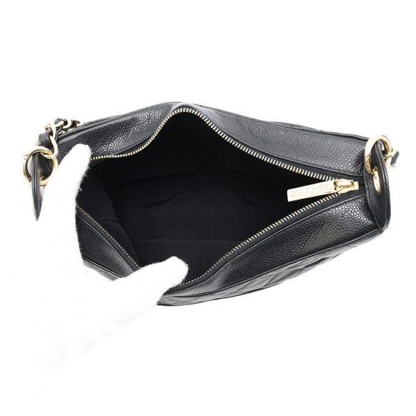 シャネル チェーンショルダーバッグ マトラッセ ココマーク キャビアスキン A20993 CHANEL ワンショルダー 黒