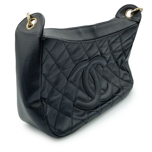 シャネル チェーンショルダーバッグ マトラッセ ココマーク キャビアスキン A20993 CHANEL ワンショルダー 黒