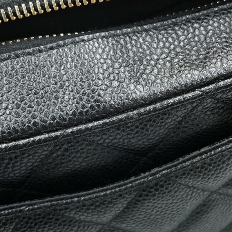 シャネル チェーンショルダーバッグ マトラッセ ココマーク キャビアスキン A20993 CHANEL ワンショルダー 黒