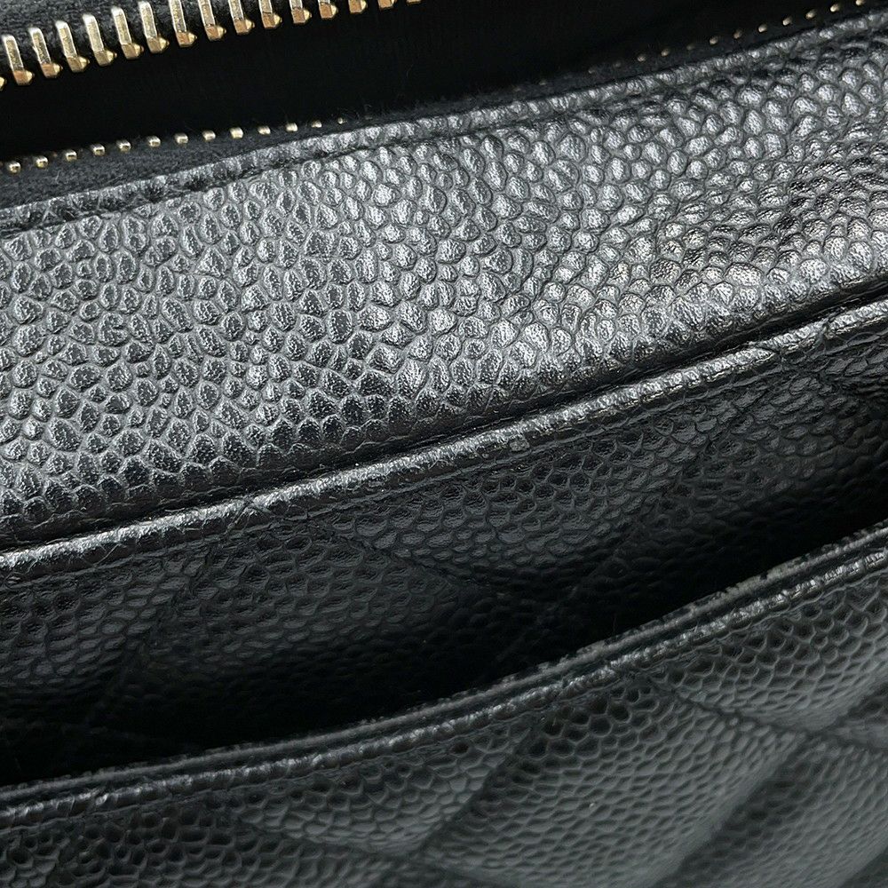 シャネル チェーンショルダーバッグ マトラッセ ココマーク キャビアスキン A20993 CHANEL ワンショルダー 黒