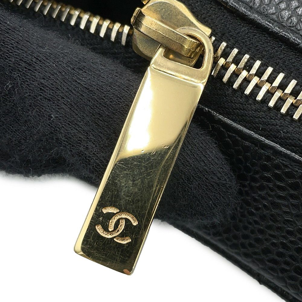 シャネル チェーンショルダーバッグ マトラッセ ココマーク キャビアスキン A20993 CHANEL ワンショルダー 黒