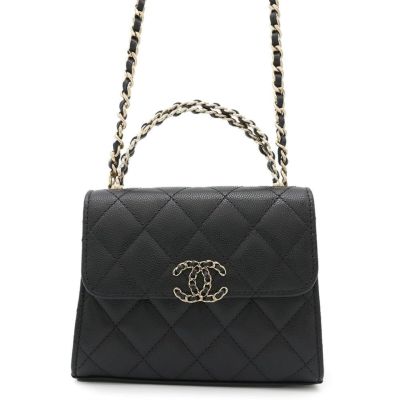 週末セール　CHANEL ココマーク マトラッセ チェーン ショルダーバッグ 黒 シャネル マトラッセ ココハンドル XS チェーンショルダー 2WAY
