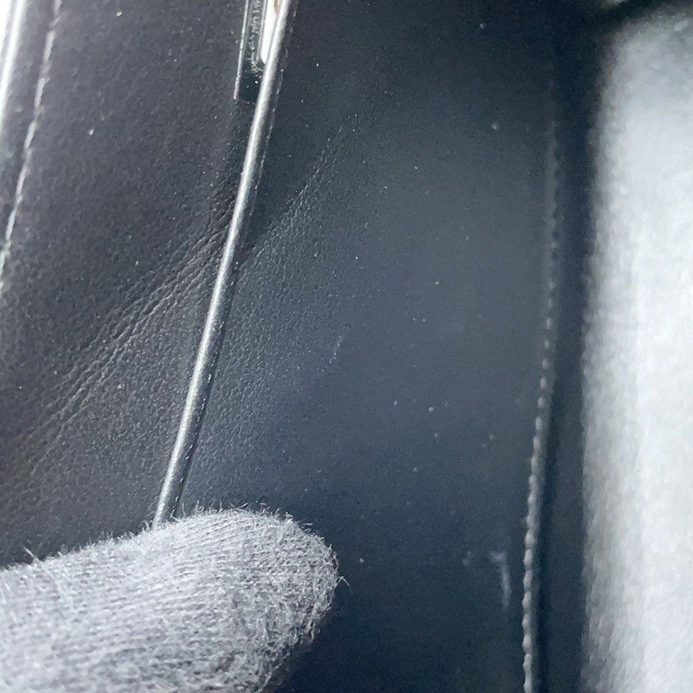 シャネル チェーンショルダーバッグ トップハンドル チェーンクラッチ マトラッセ ココマーク キャビアスキン AP3237 黒