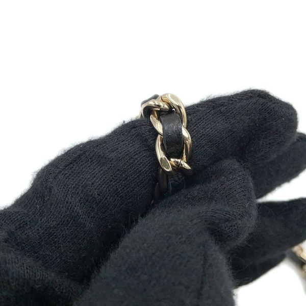 シャネル チェーンショルダーバッグ トップハンドル チェーンクラッチ マトラッセ ココマーク キャビアスキン AP3237 黒