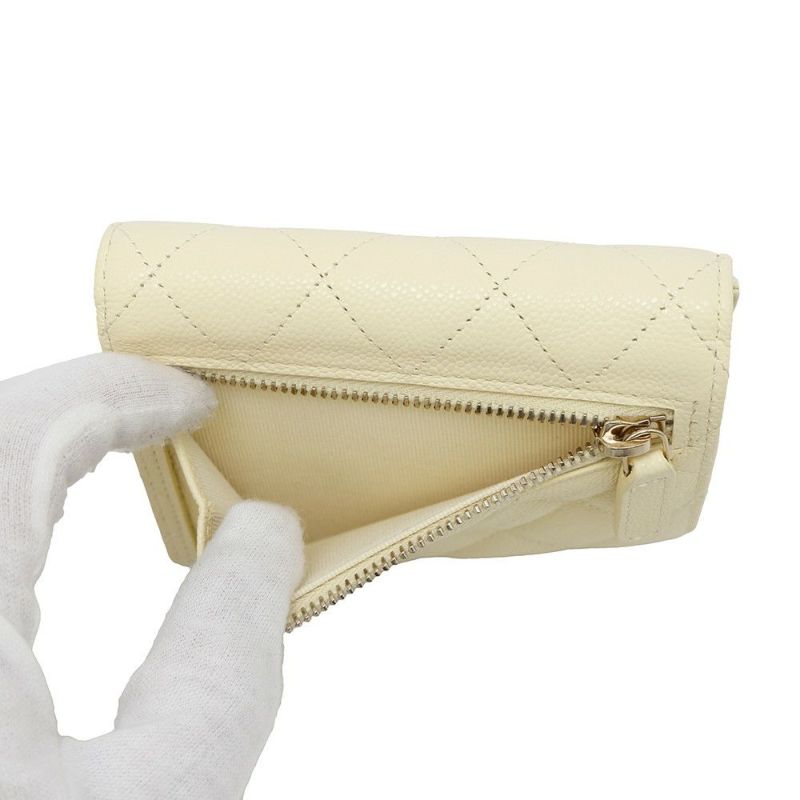 シャネル つ折り財布 クラシック スモール フラップ ウォレット キャビアスキン AP0231 CHANEL 財布