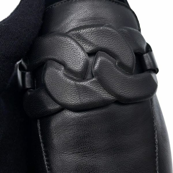 エルメス モカシン オネスト レザー レディースサイズ35 HERMES 靴 黒