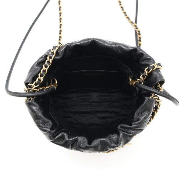 シャネル ハンドバッグ CHANEL 22 ミニ ココマーク シャイニーカーフレザー AS3980 CHANEL 2wayショルダーバッグ 黒