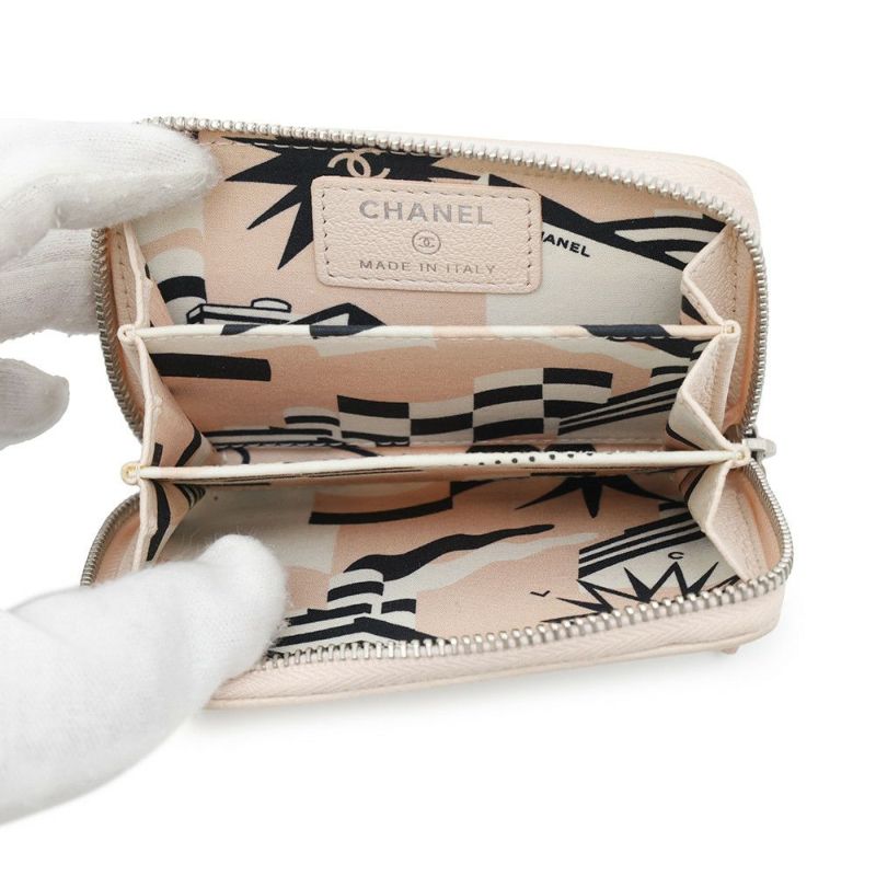 シャネル コインケース ラッキーフラワー ラウンドジップ レザー A81648 CHANEL 財布