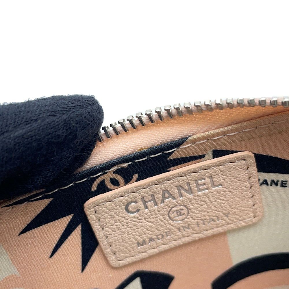 シャネル コインケース ラッキーフラワー ラウンドジップ レザー A81648 CHANEL 財布
