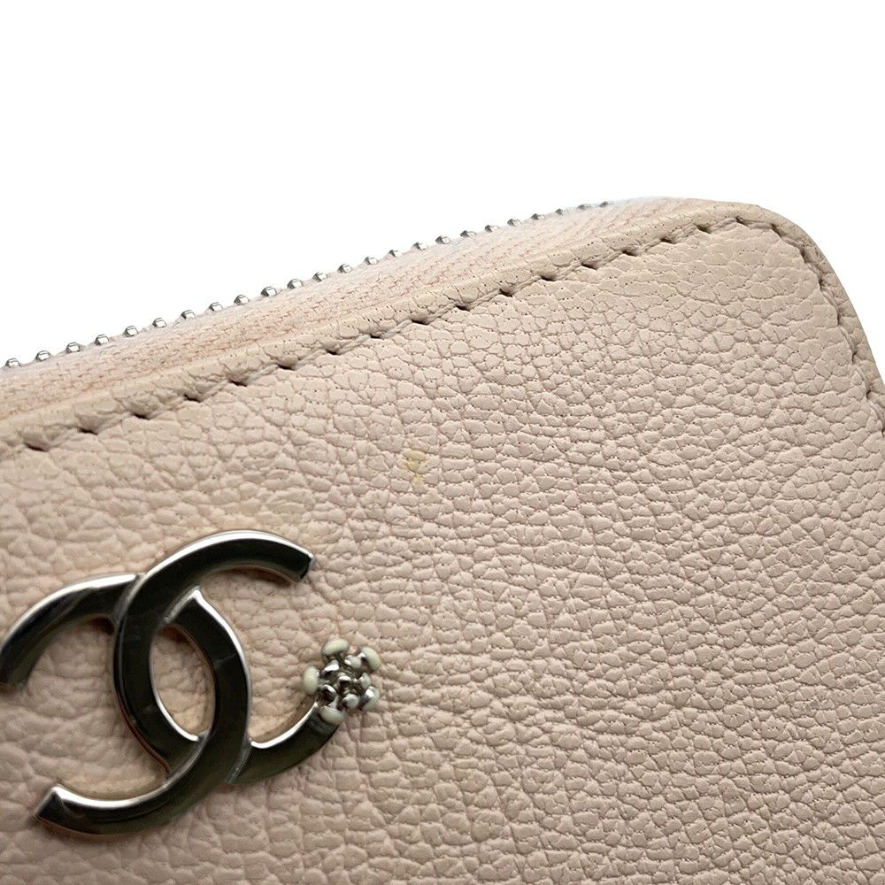シャネル コインケース ラッキーフラワー ラウンドジップ レザー A81648 CHANEL 財布