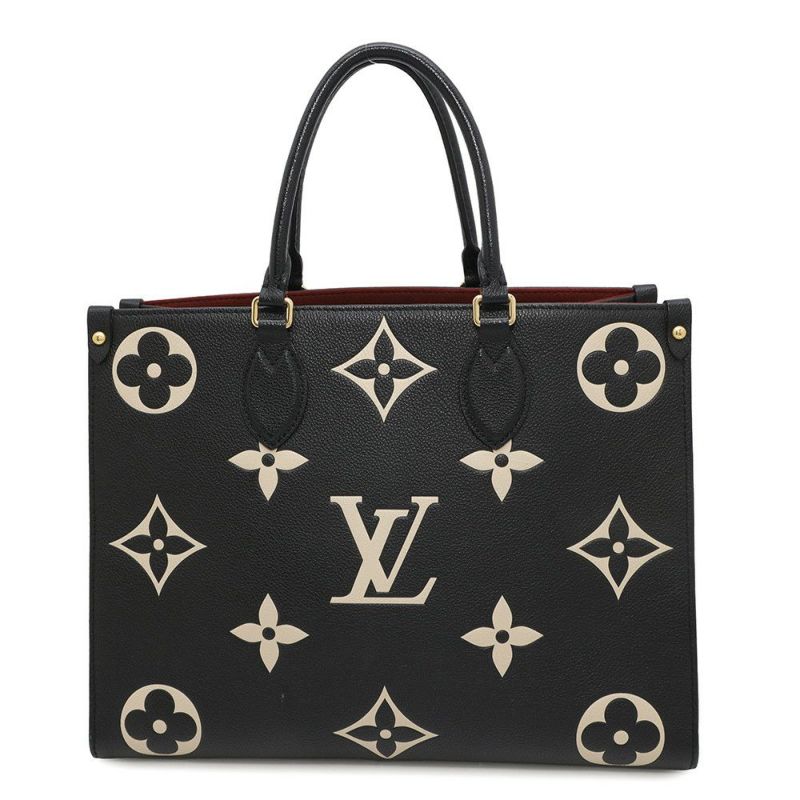 ルイヴィトン トートバッグ モノグラム・アンプラント オンザゴーMM M45495 2way ショルダーバッグ ブラック 黒