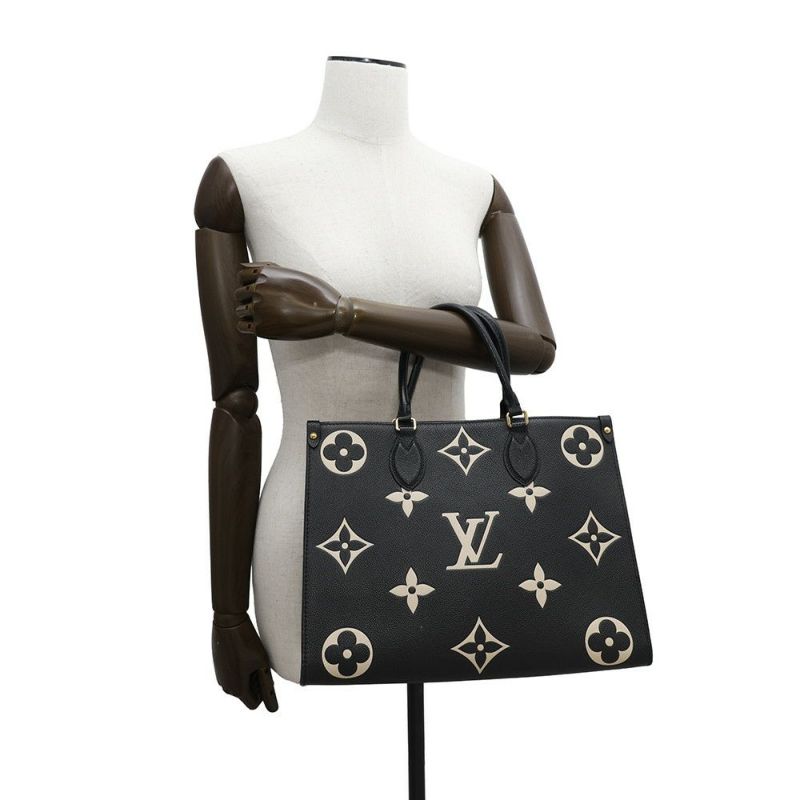 ルイヴィトン トートバッグ モノグラム・アンプラント オンザゴーMM M45495 2way ショルダーバッグ ブラック 黒