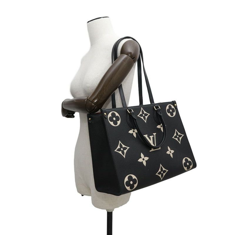 ルイヴィトン トートバッグ モノグラム・アンプラント オンザゴーMM M45495 2way ショルダーバッグ ブラック 黒