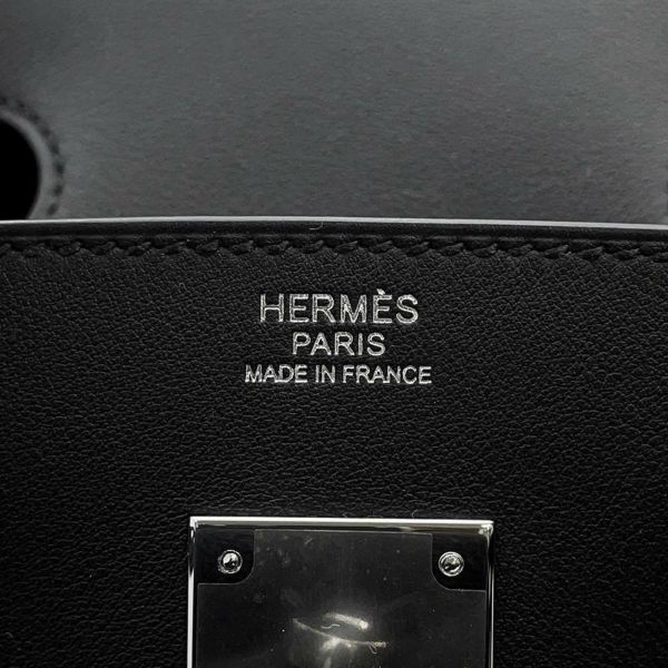 エルメス バーキン30 ブラック/ヴェールミリタリー/シルバー金具 スイフト/トワルアッシュ B刻印HERMES Birkin 黒