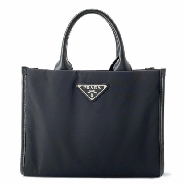 プラダ ハンドバッグ Re-Nylon ロゴ ナイロン 1BA354 PRADA 2way 黒 | 中古・新品ブランド販売ギャラリーレア公式通販