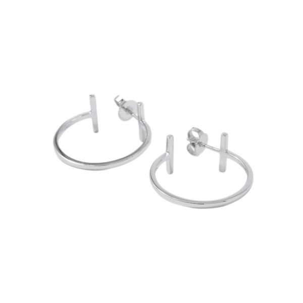 ティファニー ピアス Tフープ Tワイヤー K18WGホワイトゴールド 66964086 Tiffany&Co. ジュエリー