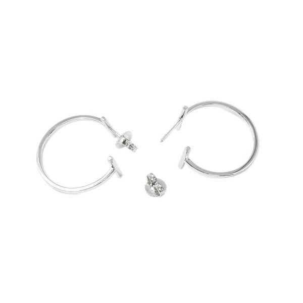 ティファニー ピアス Tフープ Tワイヤー K18WGホワイトゴールド 66964086 Tiffany&Co. ジュエリー